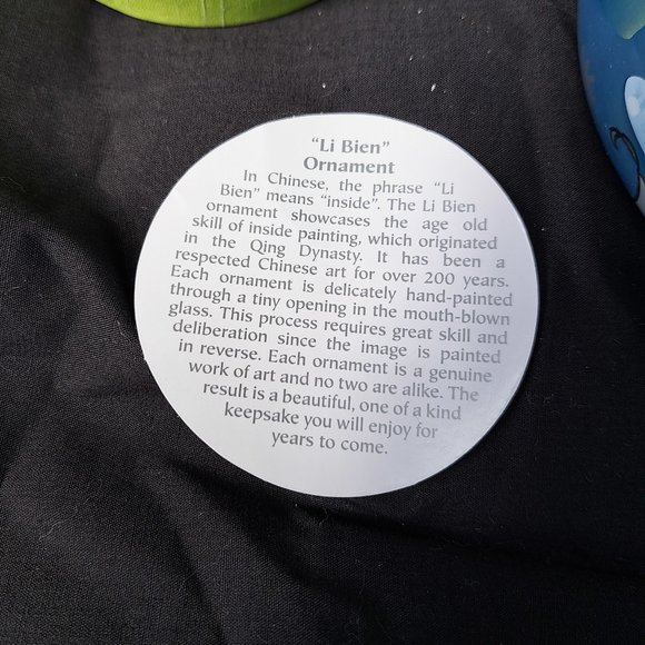 Hand Painted Glass Angel & Dove Ornament - Picture 3 of 4